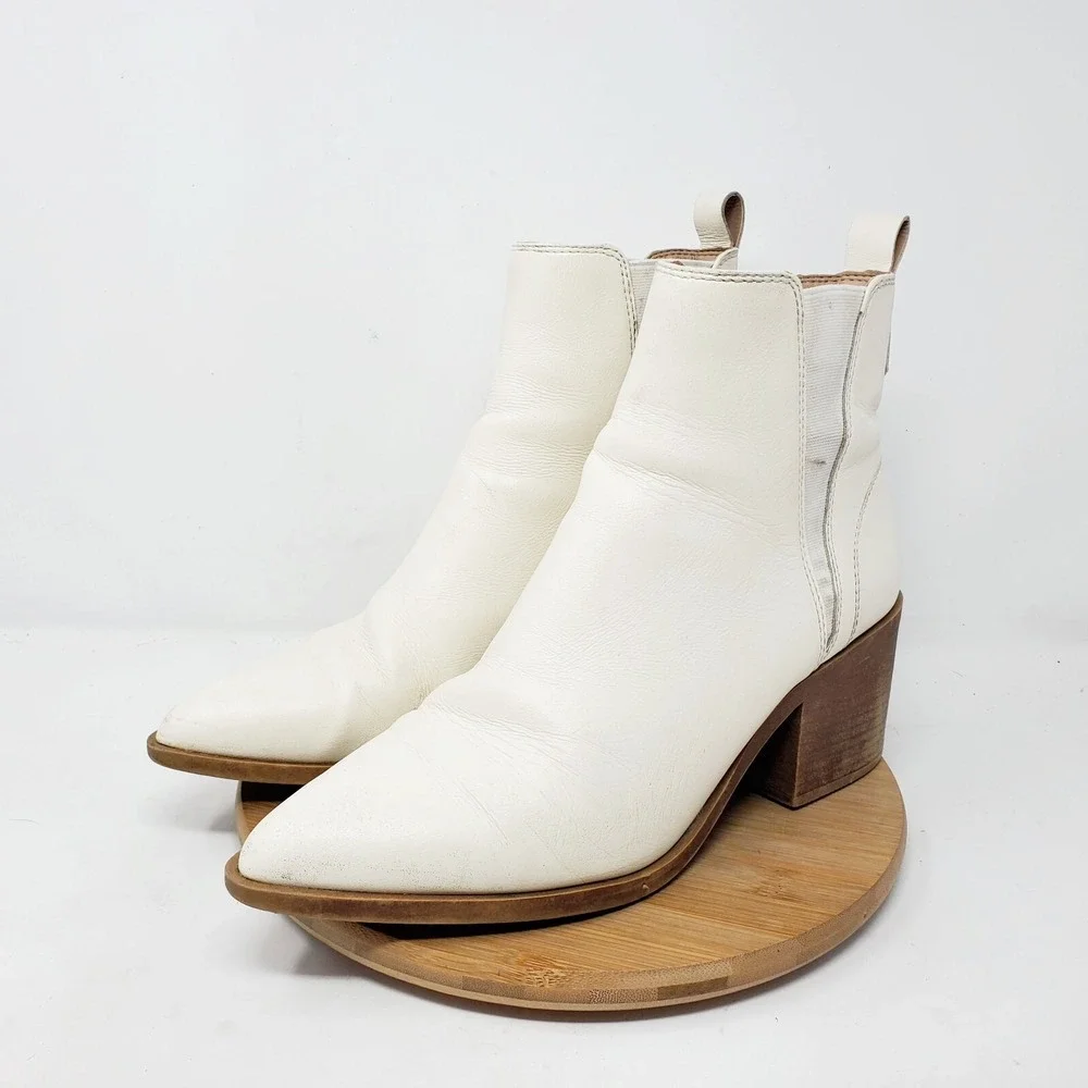 Steve Madden Ankle Boots Womens 9 Audience Bone Western Chelsea Shoes‎ Bootie